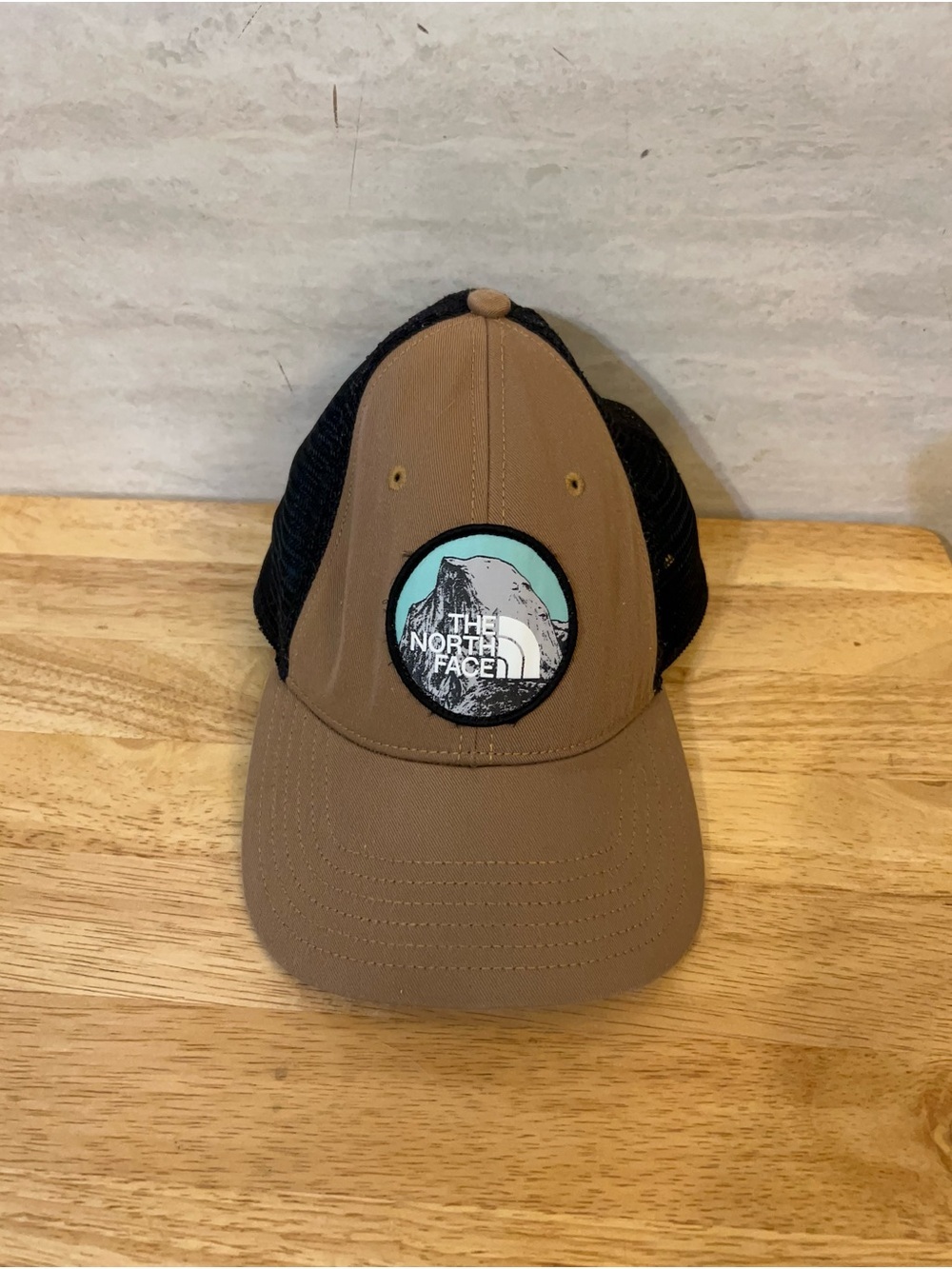 The North Face Tan & Black Mesh Trucker Cap